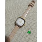 Brality Modern Moda Kadın Kol Saati Vintage Oval Gold Kasa- Bej Kroko Desenli Kordon TT0054 - 20 cm