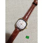 Brality Modern Moda Kadın Kol Saati Vintage Oval Gold Kasa- Taba Renk Kroko Desenli Kordon TT0054 - 20 cm