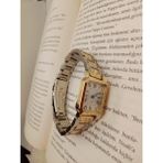 Brality Vintage Kadın Kol Saati- Gold Gümüş Kasa- Oval Model- Gold Gümüş Çelik Kordon TT0054 - 20 cm