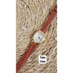 Brality Zarif Tasarım Retro Vintage Kadın Kol Saati Oval Gold Kasa Taba Renk 0014 - 20 cm.