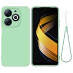 BRAND SET itel P55 Sıvı Silikon Telefon Kılıfı için Kılıf, Mikrofiber Kumaş Astar Minderli Yumuşak Dokunuşlu Koruyucu Kılıf itel P55-Yeşil