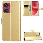 BRAND SET Motorola Edge 50 Fusion Koruma Kılıfı Cüzdan Deri Kapaklı Kılıf Güvenli Bakır Tokalı Kapatma Kilidi ve Braket İşlevli Motorola Edge 50 Fusion için (Altın)