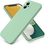 BRAND SET Motorola Moto G64 Sıvı Silikon Telefon Kılıfı için Kılıf, Mikrofiber Kumaş Astar Minderli Yumuşak Dokunuşlu Koruyucu Kılıf Motorola Moto G64 için - Yeşil