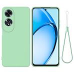 BRAND SET Oppo A60 Sıvı Silikon Telefon Kılıfı için Kılıf, Mikrofiber Kumaş Astar Minderli Yumuşak Dokunuşlu Koruyucu Kılıf Oppo A60-Yeşil