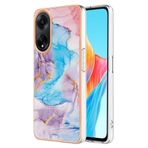 BRAND SET Oppo A98 5G için Telefon Kılıfı Kaplama Mozaik Kapak Ultra İnce Silikon Yumuşak Kılıf Her Şey Dahil Kaymaz ve Darbeye Dayanıklı Koruyucu Kapak Oppo A98 5G-Mermer Mavi