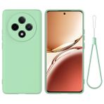 BRAND SET Oppo F27 Pro+ Sıvı Silikon Telefon Kılıfı için Kılıf, Mikrofiber Kumaş Astar Yastık Yumuşak Dokunuşlu Koruyucu Kılıf Oppo F27 Pro+için -Yeşil