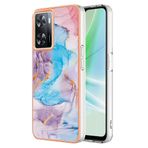 BRAND SET Realme Narzo 50 5G için Telefon Kılıfı Kaplama Mozaik Kapak Ultra İnce Silikon Yumuşak Kılıf Her Şey Dahil Kaymaz ve Darbeye Dayanıklı Koruyucu Kapak Realme Narzo 50 5G-Mermer Mavi