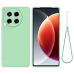 BRAND SET Tecno Camon 30 Likit Silikon Telefon Kılıfı Kılıfı, Mikrofiber Kumaş Astar Minderli Yumuşak Dokunuşlu Koruyucu Kılıf Tecno Camon 30-Yeşil