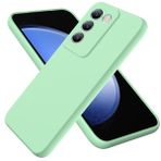 BRAND SET Vivo T3 Sıvı Silikon Telefon Kılıfı için Kılıf, Mikrofiber Kumaş Astar Minderli Yumuşak Dokunuşlu Koruyucu Kılıf vivo T3 için - Yeşil