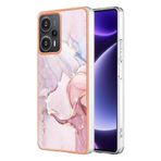 BRAND SET Xiaomi Poco F5 için Telefon Kılıfı Kaplama Mozaik Kapak Ultra İnce Silikon Yumuşak Kılıf Her Şey Dahil Kaymaz ve Darbeye Dayanıklı Koruyucu Kılıf Xiaomi Poco F5 için - Pembe Altın