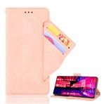BRAND SET Xiaomi Poco M6 Telefon Kılıfı Cüzdan Kapaklı Demir Toka Kapatma Çoklu Kart Yuvalı Kartvizitlik ve Braket İşlevli (Pembe)