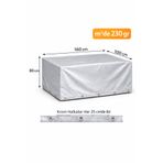 Branda Noktası 160x100x80 cm Gri Renk Bahçe Mobilya Koruma Örtüsü m²/230 gr Dokuma Branda Kuşgözü Kapsüllü