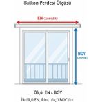 Branda Noktası Kornişli Balkon Branda Perdesi 230 Gr/m² Dokuma Naylon Su Geçirmez Uv Güneş Korumalı - 500 x 260 - Gri