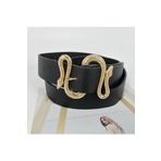 BRAND&BELT Yılan Tokalı Gold Renkli Deri Kemer Svk0027