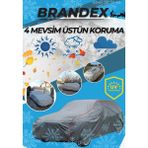 Brandex Renault 19 Europa Hatchback ile Uyumlu Lüks Araba Brandası Miflonlu Branda Oto Çadır Örtü - Gri