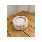 Brandhome Atelier Bej Çizgili Beton Mum Bej Tek Ebat