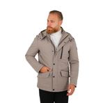 BRANGO Erkek Slim Fit Kaban, Bej, XXL