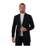 BRANGO Erkek Slim Fit Lacivert Kaban, 48 Beden