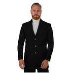 BRANGO Erkek Slim Fit Uzun Kaban, Siyah, 48 Beden 48