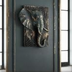 Branimir 773 Majestic Elephant Kabartmalı Fil Duvar Pano Tablo Dekoratif Obje Duvar Rölyef Aksesuar
