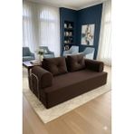 Branna Home Etena 2 Kişilik Aktivite Koltuğu Çift Kişilik Silinebilir Kanepe Modern Tamamen Sünger Uzanma Koltuk - Kahverengi