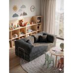Branna Home Legom Ikili Sünger Koltuk Yatak Olabilen Kanepe Çok Amaçlı Çift Kişilik Aktivite Eco Koltuk 90X180CM - Antrasit
