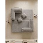Branna Home Legom Ikili Sünger Koltuk Yatak Olabilen Kanepe Çok Amaçlı Çift Kişilik Aktivite Eco Koltuk 90X180CM - Gri