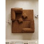 Branna Home Legom Ikili Sünger Koltuk Yatak Olabilen Kanepe Çok Amaçlı Çift Kişilik Aktivite Eco Koltuk 90X180CM - Kahverengi