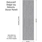 Brano 60X280 Duvar Paneli Doğal Taş Desen ,salon,duvar,traverten - 60 x 280 Cm - Koyu Gri - 1 Adet