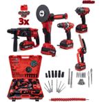 Branzeg 36V 5’li Beşli Şarjlı Matkap Seti (Spiral 13MM Matkap 600 Tork Somun Sıkma Kırıcı Delici) Budama 3x Batarya