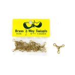 Brass 3-way Swivels No:6 3 Lü Fırdöndü 12 Li Pkt