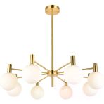 Brass Pirinç 8'Li Sarkıt Avize Salon Oturma Odası
