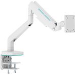 Brateck 17-49 Inç Uyumlu Beyaz Monitör Kolu RGB Aydınlatma ile Ergonomik Kullanım İçin Tasarlandı (LDT85-C012L)