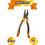 BRATİ HAND TOOLS 200 mm Kombine Pense 8'' Turuncu Izoleli