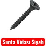 Brati Hand Tools 3,5X18 Sunta Mdf Ağaç Menteşe Ray Montaj Vidası Siyah (50 Adet)