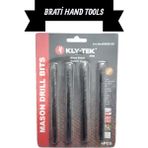 BRATİ HAND TOOLS Kly-Tek 8mm Beton Delme Matkap Ucu Karbon Kaplama Siyah 4 Adet Set