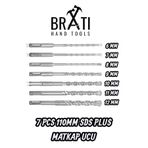 BRATİ HAND TOOLS Sds Plus Kırıcı Delici Hilti Duvar ve Beton Delme Matkap Ucu Seti 7 Parça 110MM Boy 6MM-12MM