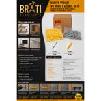 BRATİ HAND TOOLS Sunta Vidası Ve Roket Dübel Seti 50 Adet 5x60 Yhb Sunta Vidası Ve 50 Adet 8 Mm Roket Dübel