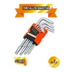 BRATİ HAND TOOLS Yıldız Torx Allen Combination 9 Parça Alyan Seti CR-V