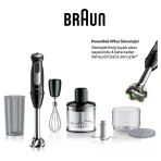Braun 1000 Watt Multiquick 5 Pro El Blender Seti Mq55254mbk Mini Mutfak Robotu Rendeli Doğrayıcı Çırpıcı Beher Komple Set
