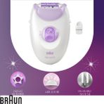 Braun 20 Cımbız Akıllı Işık Masaj Silindirleri 2 Hız Ayarı Kablolu Epilatör Cihazı - Pembe - Beyaz