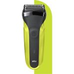Braun 3 Serisi 300 VTGRN Siyah - Sarı Renkli Kuru Kullanım Kablosuz Tıraş Makinesi Folyo Başlık
