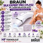 Braun 300.000 Flaş Atımı ve 3 Yoğunluk Seviyesi ile Silk Expert Pro 3 Lazer Epilasyon Aleti - Beyaz