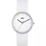 Braun Bayan 3 İbreli Analog Kuvars Saat, Beyaz Kadran Ve Beyaz Deri Kayış, 31 Mm Paslanmaz Çelik Kasa, Model Bn0021whwhl.