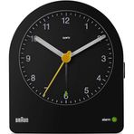 Braun Bc-22-B klasik çalar saat, analog, alarm, erteleme fonksiyonu, arka plan aydınlatması, sessiz saat mekanizması, siyah