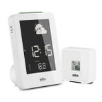 Braun BNC013WH-RC Beyaz Hava İstasyonlu Masa Saati