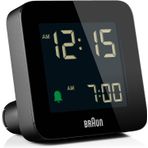 Braun Dijital çalar saat erteleme fonksiyonu, negatif LCD ekran, hızlı ayar fonksiyonu, siyah Crescence alarmı, BC09B modeli.