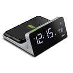 Braun Dijital çalar saat, VA-LCD ekranlı, 10 W Qi kablosuz hızlı şarj pedi, arka plan aydınlatmasının otomatik uyumu, hızlı set, sinyal sesi alarmı, gri, model BC21GEU.