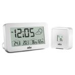 Braun Dijital Hava İstasyonu Saat, İç ve Dış Mekan Sıcaklık ve Nem, Tahmin, LCD ekran, hızlı ayarlı, Crescendo bip alarmı, model BC13WP.