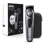 Braun Hepsi bir arada stil kiti serisi 7 7410, 8'i 1 arada sakal düzeltici, sakal kesme makinesi ve daha fazlası için vücut düzeltici, en keskin bıçak, 40 uzunluk ayarı, su geçirmez